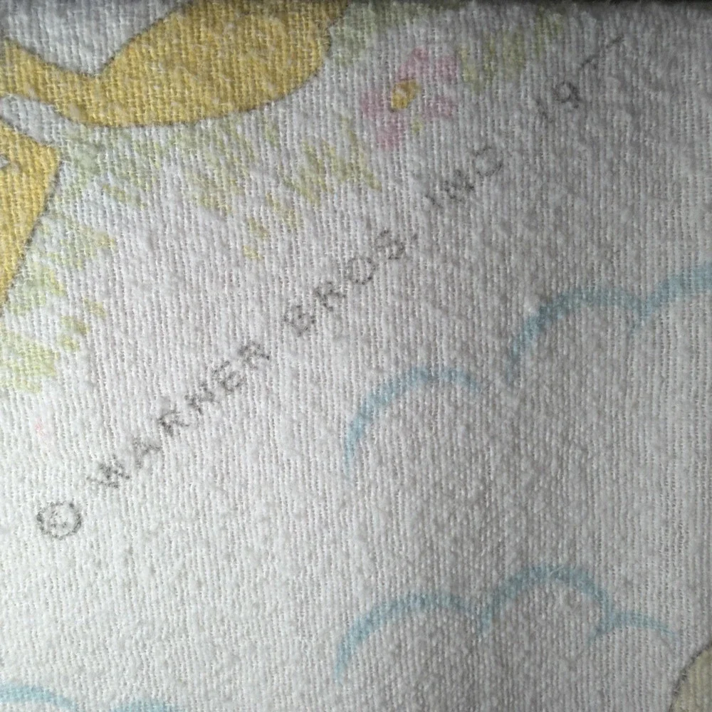 Vintage Baby Looney Tunes Receiving Blanket Tweety NO TAGS